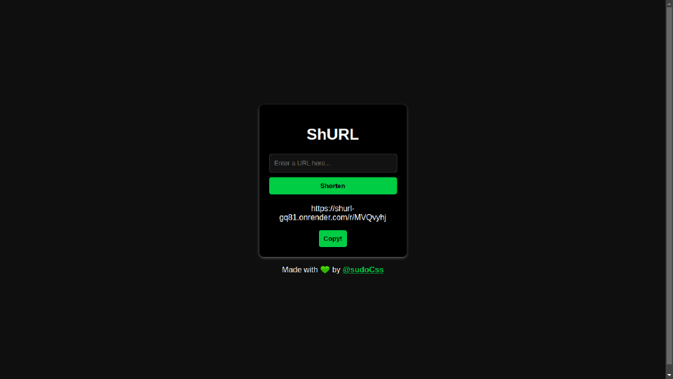 ShURL service official client second image