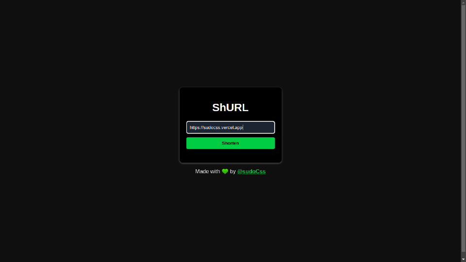 ShURL service official client first image