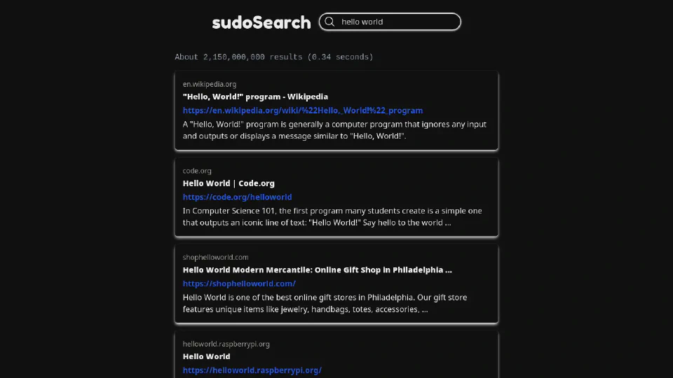 sudoSearch web app image